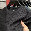Mesh Ice Silk T-shirt Men's Short sleeved Round Neck New T-sleeved Men's Bottom Shirt Summer Solid Color Men's Top. 
