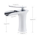 Basin Faucets Waterfall Bathroom Faucet Single handle Basin Mixer Tap Bath Antique Brass Faucet Sink Water Crane Silver Taps. 