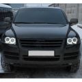 Ultra Bright Day Light DRL CCFL Angel Eyes Demon Eyes Kit Warm White Halo Ring for Volkswagen VW Touareg 2003 2004 2005 2006. 