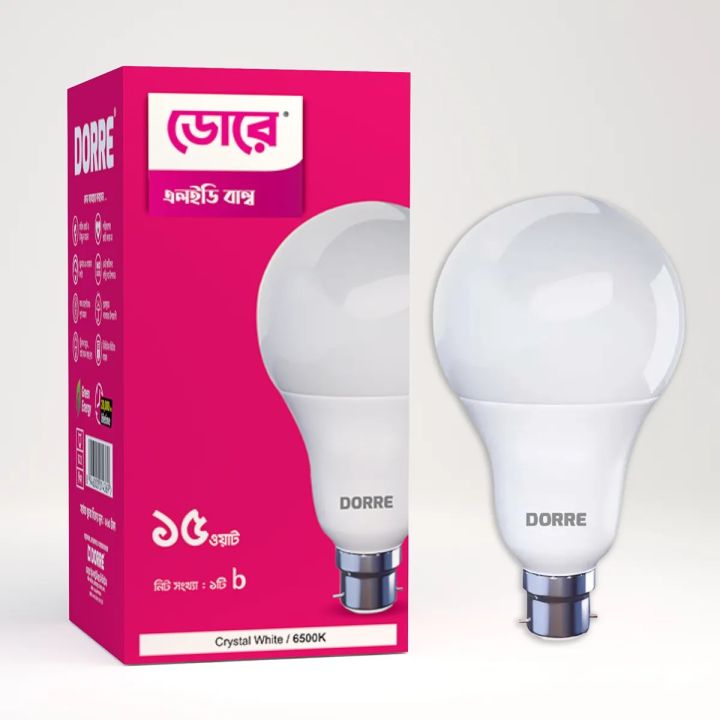 DORRE LED Bulb 15W B22 (Pin) / E27 (Patch)