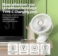 Camping Fan Rechargeable Desktop Portable Air Circulator Wireless Ceiling Electric Fan With LED Light Clip-on Home Fan. 