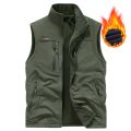 Men's Outdoor Sports Leisure Windproof Cold Proof Warm Vest for Autumn and Winter Comfortable Plush Warm and Fashionable Vest. 