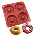 1PC 4 Holes Donut Silicone Mold High Temperature Resistant Big Donut Cake Pudding Jelly Chocolate DIY Mould Cake Baking Tools.