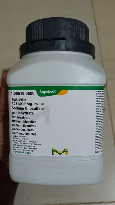 Sodium thiosulphate -Sodium thiosulfate 500 gram -Merck Germany for many experiments and fairness cream