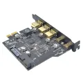 Type C USB 3.2 Gen1 PCIE Card Hub USB 3.0 PCI Express Board PCI-E PCI E USB 3 Adapter Multiplier USB3 3.1 Controller Riser Cards. 