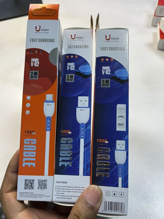 Unique Fast Charging Type-C Cable, 2.4A Super  Fast Charging Type C cable, QC and PD charging adapter supported.