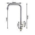 Stainless Steel Kitchen Faucet Single Lever Hole Tap Cold Sink Faucet Single Handle Deck Mounted Water Tap. 