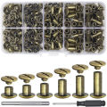 110Sets Screws Leather Rivets Binding for Decorate and Repair Leather Craft Belt Bag Shoes Purse Bookbinding (M5*4,5,6,8,10,12).