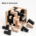 3D Cube Puzzle Luban Interlocking CreativeEducational Wooden Toy Brain lQ Mind EarlyLearning Game Gift For Children Letter 54L.