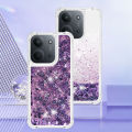 Luxury Bling Glitter Liquid Quicksand Phone Case For Xiaomi Redmi 15C 15 C Shockproof Anti Fall Girls Cute Clear Protect Cover.