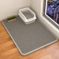Cat Litter Mat Double Layer Waterproof Urine Proof Trapping Mat Easy to Clean Non-Slip Toilet Pad  Cat Scratch Pad Large Foot Pa. 