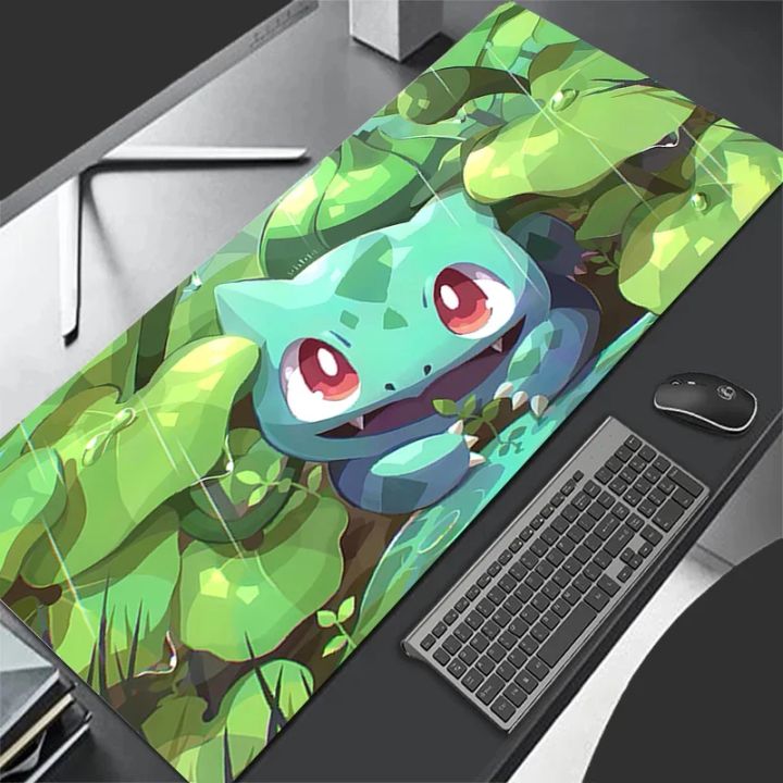 New Large PU Leather Mouse Pad Pokemon Bulbasaur Anime Mouse Mats Keyboard Pad Mousepad Pc Computer Desk Mat Student Writing Pad