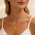 A-Z Initial Necklace 18K Gold Plated Necklace Cute Letter Stainless Steel Necklace for Women.