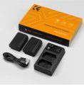 K&F Concept Sony NP-FZ100 2280mAH Battery and Charger Set for Sony A7iii, A7iv, A7C, A6700, A6600, ZV-E1, ZV-E10ii, FX3, FX30, A9, Alpha 9, Alpha 9S, A9S, A7R3, A7R4 Sony Camera Batteries. 