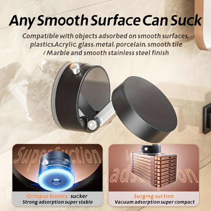 Double-Sided Vacuum Magnetic Suction Bracket,Suction Cup Bracket, Car Mobile Phone Bracket, Desktop Holder，Foldable Bracket