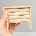 1:12 Dollhouse Miniature Storage Cabinets Bedside Tables Drawer Chest Furniture Model Decor Toy Doll House Accessories. 