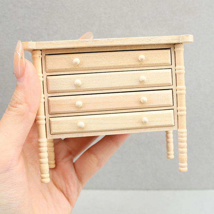 1:12%20Dollhouse%20Miniature%20Storage%20Cabinets%20Bedside%20Tables%20Drawer%20Chest%20Furniture%20Model%20Decor%20Toy%20Doll%20House%20Accessories%20-%20Image%203