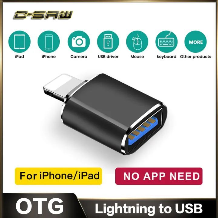 iPHONE OTG Adapter 3.0 Lightning to USB Port Apple Connector For ios, ipad - High SpeedUSB Female Support Connect USB Flash Drive, U Disk, for iPhone