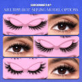 GROINNEYA Cat Eye Lashes Mink Eyelashes 3D Curl Winged Natural Realistic Messy End Eye Elongated False Eyelashes Soft Fake Lashe.