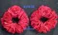 Artificial Flowers Hand Gajra / Bangles / kangan of velvet Fabric Red Colour. 