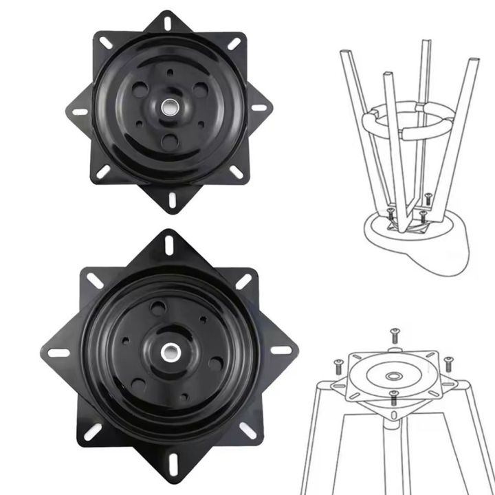 360° Rotation Bar Stools Swivel Plate Universal Steel Swivel Platform Sturdy Easy Installation Rotary Plate