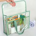 1 Large Capacity Portable Transparent Waterproof Handheld Folder, Expandable File Storage Bag, PVC Self-Adhesive File Bag for of. 
