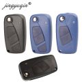 jingyuqin Flip Folding Remote Car Key Case Shell Cover Fob For FIAT Iveco Punto Ducato Stilo Panda Idea Doblo Bravo 2/3 Buttons.
