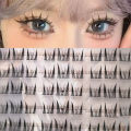 Lazy Cat Series Elf Large Capacity Eyelash Book Natural Long Curled Thin Stem Segmented False Eyelashes Devil Manga Lashes.