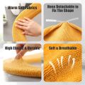 Thicker Bathroom Toilet Seat Cover Pads - Soft Warmer Toilet Seat Cushion Cover Stretchable Washable Cloth. 
