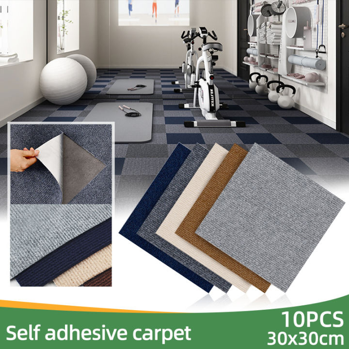 10pcs Carpet Floor Tiles Sticker Adhesive Stickers Carpet Peel And ...