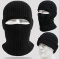 2In1 Mask Beanies Hat Kintted Thicken Winter Ski Balaclava Full Face Mask Thermal Windproof Coldproof Running Earmuffs Hat.