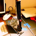 Universal Lightsaber Sword Stand Transparent Acrylic Metal Hilt Display Showcase Suitable For Most Laser Saber Storage Bracket. 
