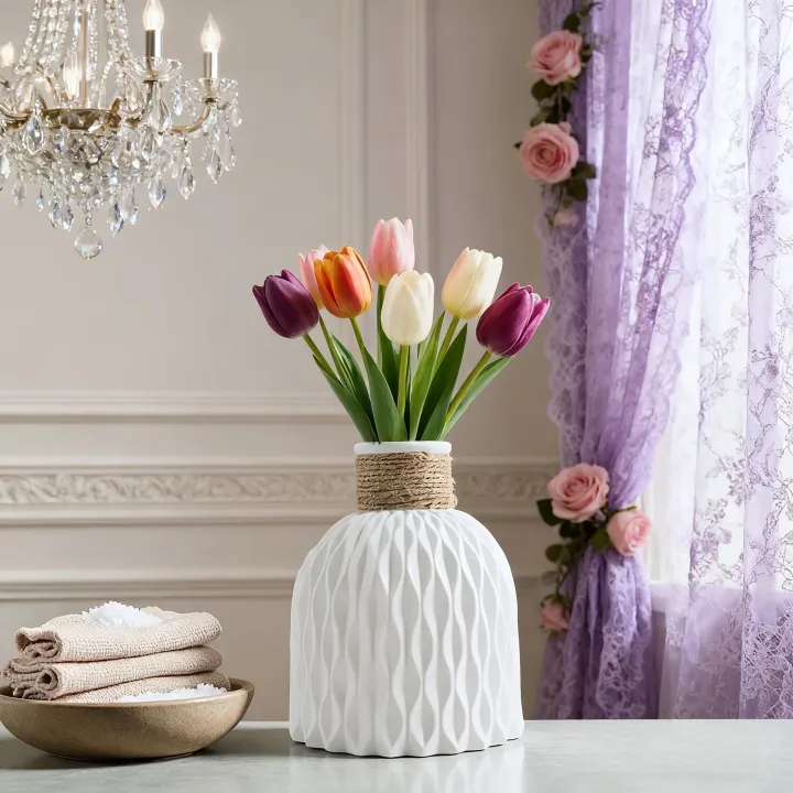 Pineapple%20Pattern%20Twine%20Imitation%20Ceramic%20Plastic%20Vase%20Simple%20Water%20Wave%20Pattern%20Flower%20Arrangement%20Vase%20Home%20Desktop%20Decor%20-%20Image%202