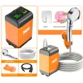 Portable Outdoor Camping Shower with Digital Display Temperature, 4800/6000/7800mAh Electric Shower for Garden Car Washing Pet. 