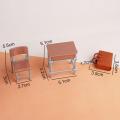 3/6PCS 1/12 Dollhouse Miniature Classroom Backpack Ornaments Leisure Vintage Mini Desk Simulation Schoolbags Furniture Model. 