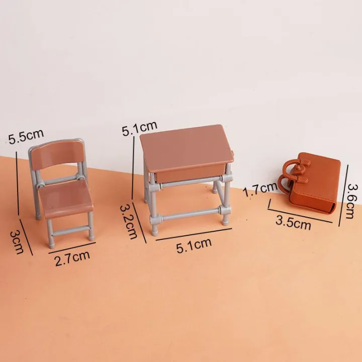 3/6PCS%201/12%20Dollhouse%20Miniature%20Classroom%20Backpack%20Ornaments%20Leisure%20Vintage%20Mini%20Desk%20Simulation%20Schoolbags%20Furniture%20Model%20-%20Image%206