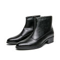 Men High Top Boots PU Solid Color Simple Fashionable Comfortable Men High Heels Boots.