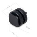 ‥1Pcs 1/4 Hot Shoe Mount Phone Holder Dual Nut Cold Shoe Adapter Bracket For DSLR Camera Accessories. 