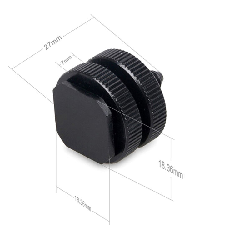 %E2%80%A51Pcs%201/4%20Hot%20Shoe%20Mount%20Phone%20Holder%20Dual%20Nut%20Cold%20Shoe%20Adapter%20Bracket%20For%20DSLR%20Camera%20Accessories%20-%20Image%202