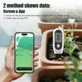Tuya Zigbee Soil Moisture Sensor 3 in 1 Humidity Temperature Sunlight  Meter Screen/APP Control for Plants Pots Garden. 