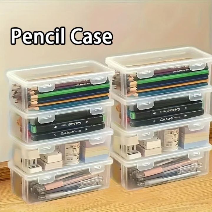 1/2/3%20Pcs%20All-Clear%20Desktop%20Storage%20Box%20-%20Organizer%20for%20Pencils,%20Markers,%20Keys%20&%20Office%20Desk%20Clutter%20-%20Image%203