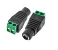 DC Power Jack Female Connector with 2 pin Screw Terminal – 2.1 x 5.5mm ( Pack of 1 piece or 3 PCS). 