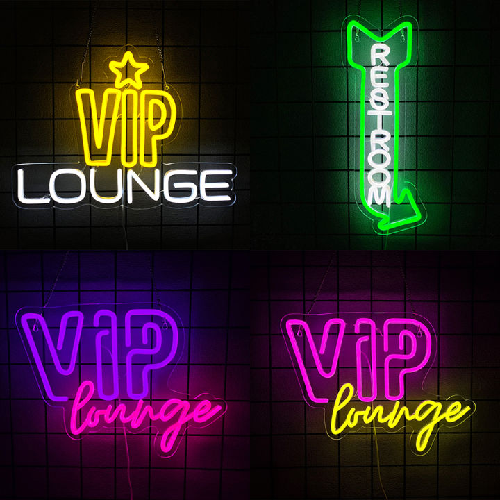 Vvip Room Signboard VIP Lounge Neon Signs for Wall Decor,LED Neon Lights Signs for Room Bar ...