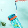 600ml Dinosaur Water Bottle For Kids Water Sippy Cup With Silicone Straw Leakproof Plastic Water Bottles Summer Kids Water Cup. 