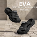 EVA Sandals for Men in Summer, Thick Soft Soled for Outdoor Wear, Beach Shoes for Casual Sports, and Perforated Shoes. 