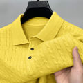 Autumn Men's Knitted Pullover Sweaters Cable Woolen Button Sweater Slim V-neck Long Sleeve Outerwear Winter Warm Heavyweight Top.