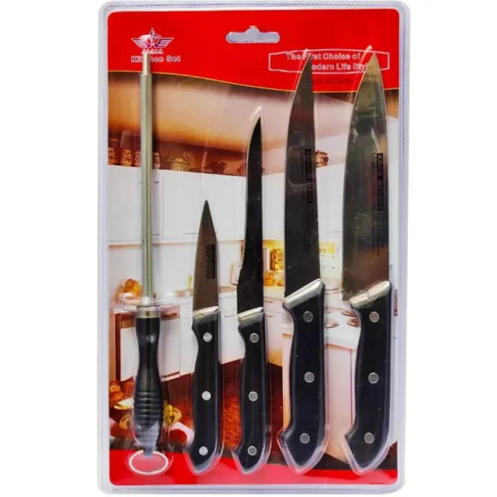 Koch%20Messer%20pack%20of%20five%20pieces%20kitchen%20knife%20set%20stainless%20steel%20-%20Image%203