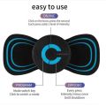 Full Body Mini Butterfly Massager Stick with 8 Modes & 19 Levels | Electric Rechargeable Massage Pad Gun for Neck, Back and Pain Relief for Men/ Women | EMS TENS Device Muscle Therapy Machine. 