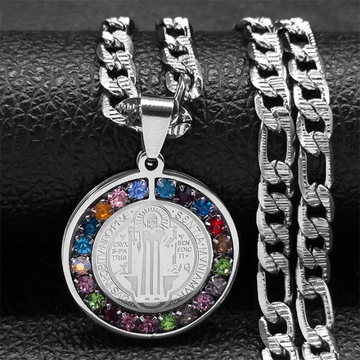 Colorful%20Crystal%20Saint%20Benedict%20Medal%20Necklace%20Women%20Men%20Stainless%20Steel%20Gold%20Color%20Chain%20Necklaces%20Jewelry%20San%20Benito%20N8391S05%20-%20Image%207