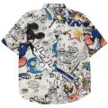 Korean short sleeve cartoon shirt size M L XL XXL men/women wear. 